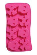 Halloween Skull and Bones Silicone Candy Jello Baking Mold (Red) N13