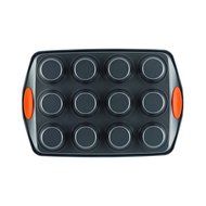 Rachael Ray Oven Lovin' Non-Stick 12-Cup Muffin and Cupcake Pan, Orange