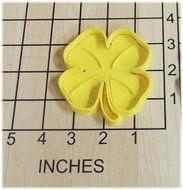 4 Leaf Clover Shamrock Saint Patrick's Day Fondant Cookie Cutter and Stamp #1088 N2