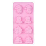 LAVAVIDA 6 Cavity Bear Paw Pan, Silicone Chocolate Jelly Candy Mold, Reusable &amp; Non-stick Footprint Cookie Pan N7