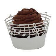 Malloom 25pc Musical Notes Wrapper Laser Cut Cupcake Wrapper Liner Baking Cup... N2