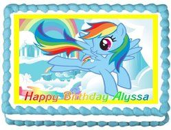My Little Pony - Rainbow Dash Edible Frosting Sheet Cake Topper - 1/4 Sheet