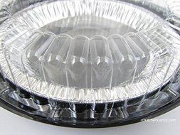 8 Inch Low Dome Plastic Disposable/Reusable Pie Carrier #WJ46 (10) N3