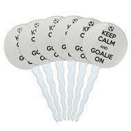 Set of 6 Cupcake Picks Toppers Decoration Keep Calm and A-H - Fish On Bass Fishing - Keep Calm and N38