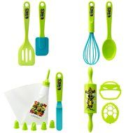 Zak Designs Teenage Mutant Ninja Turtles 15 Piece Baking Set For Kids, Decorated N2