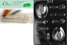 Cybrtrayd J055 Hard Hat Tools Hammer Chocolate Candy Mold with Exclusive Cybrtrayd Copyrighted Chocolate Molding... N4