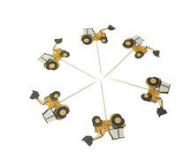 Bilipala 24pcs Automobile Tractor Cupcake Toppers Picks, Puffy Picks, Cake Decoration N6