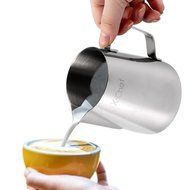 Milk Pitcher, X-Chef Stainless Steel Milk Cup Milk Frothing Pitcher 600ml/20fl.oz Christmas Gift N7