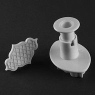 Sher Cloud Shape Cake and Cookie Cutter Mold with Plunger (2 Pieces) N2