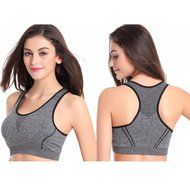 PHOTNO Women Fitness Yoga Sports Bra For Running Gym Padded Underwear Push Up Bras N8