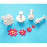 Sher FOUR-C Square Plastic Fondant Cake Decorating Plunger Cutters,Christmas Plunger Cutters,Sugar Craft Tools