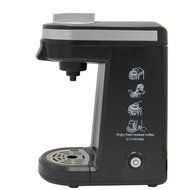 IFill Cup - Single Serve Compact K-cup Brewer - Ifill300 (Black) (Includes Free 6 Units of Ifill Cup Filter, Reusable... N8