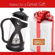 SALE! French Press - BRU USA Durable Coffee & Tea Maker | 1 Liter / 34 oz, Stainless Steel, Enhanced DOUBLE Screen... N5