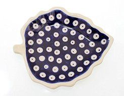 Classic Boleslawiec, Polish Pottery Hand Painted Ceramic Tea Bag Tidy Holder, Diameter: 4.3x5.1inch 516-T-001 N4