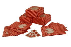 Cookie gift boxes, foldable with stickers for sealing, st of 12 boxes N2