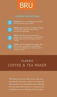 SALE! French Press - BRU USA Durable Coffee &amp; Tea Maker | 1 Liter / 34 oz, Stainless Steel, Enhanced DOUBLE Screen... N7
