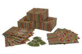 Cookie gift boxes, foldable with stickers for sealing, st of 12 boxes N3