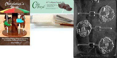 Cybrtrayd J093 Music Staff Lolly Chocolate Candy Mold with Exclusive Cybrtrayd Copyrighted Chocolate Molding Instructions N7