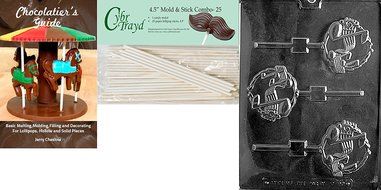 Cybrtrayd J093 Music Staff Lolly Chocolate Candy Mold with Exclusive Cybrtrayd Copyrighted Chocolate Molding Instructions N8