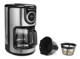 KitchenAid KCM1202WH 12-Cup Glass Carafe Coffe Maker - White N6