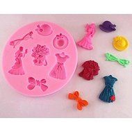 Y&amp;XL&amp;H Bridal Bouquets Skirt Fondant Cake Chocolate Silicone Mold N2