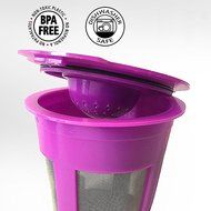 Blendin 6 Pack Refillable Reusable K-Cup Coffee Filter Pod, Fits Keurig 2.0 Coffee Makers K200, K300, K400, K500... N2