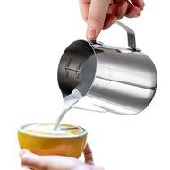 Frothing Pitcher, X-Chef Stainless Steel Milk Pitcher Latte Art Jug 10 OZ Christmas Gift N6