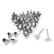 CrazyEve 52pcs 304 Stainless Steel Diy Icing Tools Cookie Sugarcraft Cake Decorating Supplies Pastry Tool Kits N5