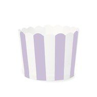 Paper Eskimo Baking Cups with Lilacberry Stripes, 25-Pack N3