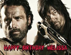 The Walking Dead TWD Daryl Rick Grimes Edible Image Photo Sugar Frosting Icing Cake Topper Sheet Personalized...