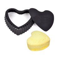 Alolli Quiche Pans, Non Stick Removable Bottom 4 Inch Mini Tart Pans (Pack of 6) N2