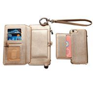 Card Holder Wallet, Urvoix(TM) Zipper Leather Handbag Flip Cover with Detachable Removable Kickstand Case for... N4