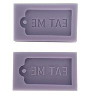 Funshowcase Eat Me Chocolate Gift Tags Silicone Candy Mold with Hole for Cake Decoration, Cupcake Topper, Polymer...