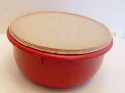 Vintage Tupperware Red Mixing Bowl 12 Cups #272