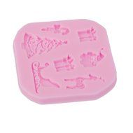 Christmas Reindeer Santa Gift Silicone Fondant Mould Cake Decor Bake Mold N4