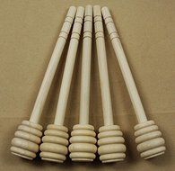 Pack of 50 Pieces 6 Inch Wood Honey Dipper tick Spoon Dip Drizzler Server for Honey Jar Dispense Drizzle Honey...