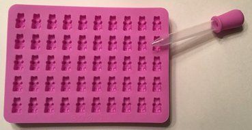 ROSE PINK 3 PACK - 150 COUNT - SILICONE GUMMY BEAR MOLDS WITH BONUS EASY APPLICATOR N6