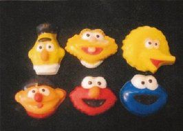 Sesame Friends Faces Chocolate Candy Lollipop Mold N2
