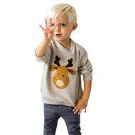 Coat,BeautyVan Cute Boy Christmas Elk Winter Tops Outwear Pullover Sweatshirt Warm Coat Clothes (4T, Khaki) N7