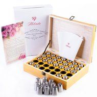 Melinda Russian Piping Tips Set Stainless Steel Nozzle Pastry Kit For Cupcake and Cake Decoration N4