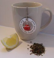 Best Tea Ball Infuser with Teapot Charm and Stainless Steel Disc &ndash; &ldquo;Tea Warms the Heart and Soul&rdquo; - Stainless... N3