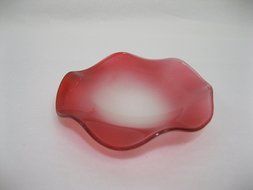 Variation Color Small 3.25" Replacement Wave Saucer Glass Dish for Electric Oil Burner (red matte) N2