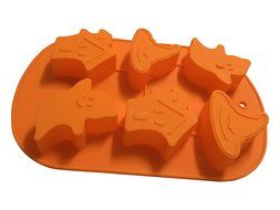 Halloween Ghosts Silicone Candy Jello Baking Mold (Orange) N5