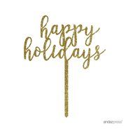 Andaz Press Holiday Acrylic Cake Toppers, Gold Glitter, Happy New Year, 1-Pack, 2017 2018 2019 2020 N5
