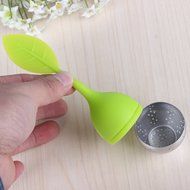 PersuingTech 3 Colors Food-grade Silicone Leaf Tea Ball Tea Bag Filter Creative Stainless Steel Insulation Tea... N12