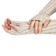 Long Fingerless Gloves,Morecome Winter Wrist Arm Hand Warmer Knitted Mitten (Black) N13