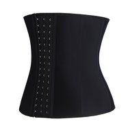 Junlan Latex Waist Cincher Waist Trainer Trimmer Long Torso with 3 Hook Rows N7