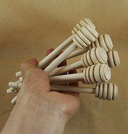 Pack of 50 Pieces 6 Inch Wood Honey Dipper tick Spoon Dip Drizzler Server for Honey Jar Dispense Drizzle Honey... N3