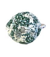 Teapot Cozy Christmas themed with Pine trees. Deer and Cardinals on white,Quilted Teapot cozy 5-8 cup teapot cozy... N2