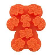 CECII Chocolate Molds, Candy Molds, Silicone Molds, Soap Molds, Silicone Baking Molds-8pcs Bear ( red,orange,green... N2